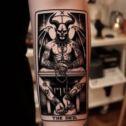 19 Mysterious Designs For Tarot Card Tattoos ideas 18 Steering Clear From Neuroticism2