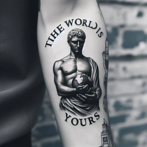 Stoic The World Is Yours Tattoo