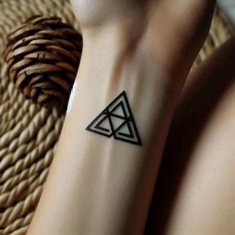 20 Glorious Valknut Tattoo Ideas To Unleash Your Inner Warrior 2 Straight To The Point2 Simple And Discreet Valknut Tattoo