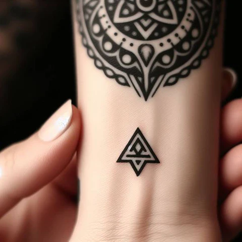 20 Glorious Valknut Tattoo Ideas To Unleash Your Inner Warrior 1 Straight To The PointSimple And Discreet Valknut Tattoo