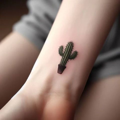 23 Cactus Tattoo Ideas To Smile In The Face Of Adversary! 7 Straightforward Cactus Tattoo 2