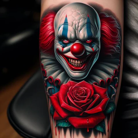 22 Sensational Clown Tattoo Ideas 14 Striking A Sense Of Fear In An Instan2