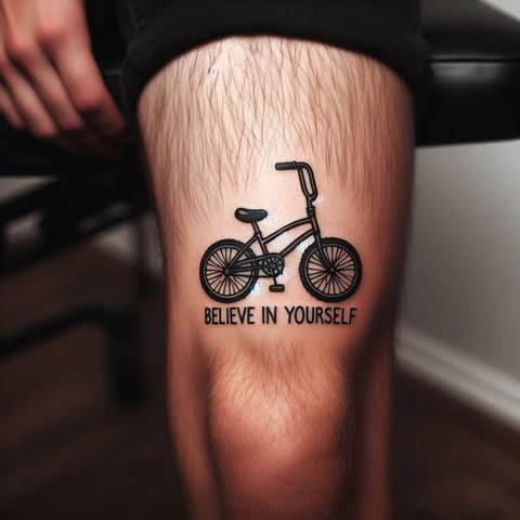 Stylish Above The Knee Script Tattoo2 1