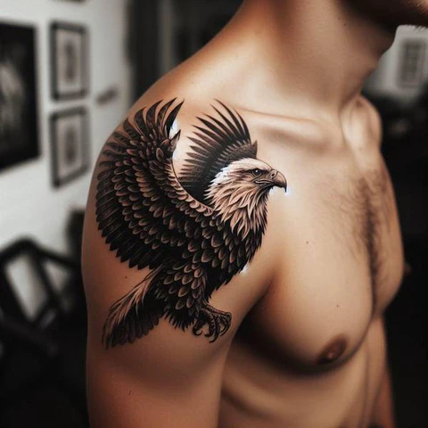 42 Exquisite Eagle Tattoo Ideas 8 Stylish Eagle Tattoo On The Shoulde
