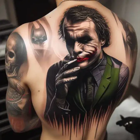 29 Fascinating Joker Tattoo Ideas 42 Stylish Joker Tattoo On Back