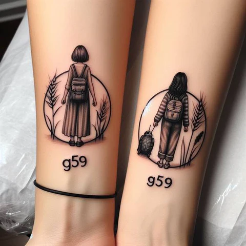 14 Timeless G59 Tattoo Ideas For People With No Fear! 5 Sublime G59 Matching Tattoo Depicting The Circle Of Life