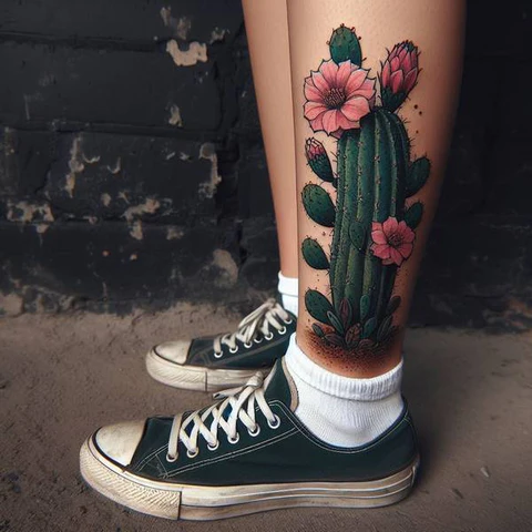 23 Cactus Tattoo Ideas To Smile In The Face Of Adversary! 3 Subtle Cactus Flower Tattoo
