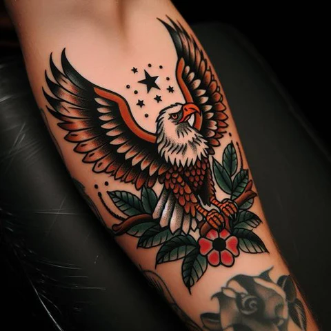 42 Exquisite Eagle Tattoo Ideas 26 Subtle Old School Eagle Tattoo