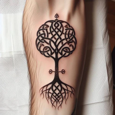 23 Fearless Family Tree Tattoo Ideas 12 Symbolic Celtic Family Tree Tattoo2