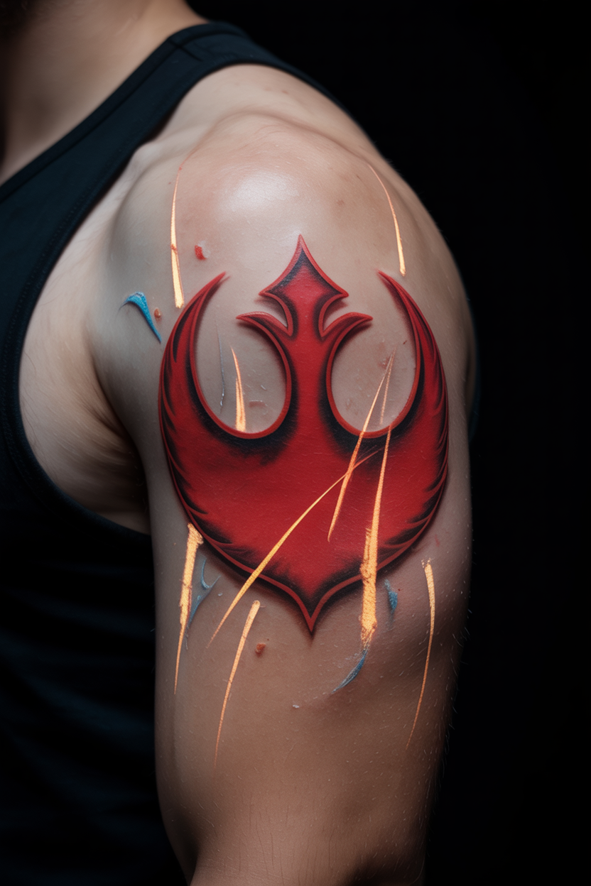 Symbolic Rebel Star Wars Tattoo