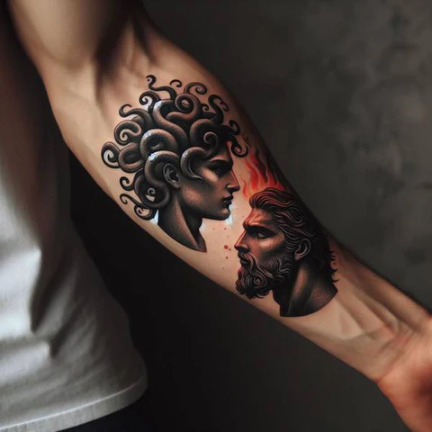 16 Peaceful Poseidon Tattoo Ideas To Control Your Emotions! 21 Tale Of Tragedy Brutal Medusa And Poseidon Tattoo