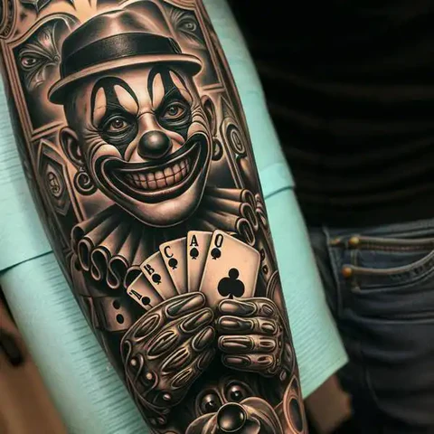22 Sensational Clown Tattoo Ideas 5 The Darkside Of Entertainment
