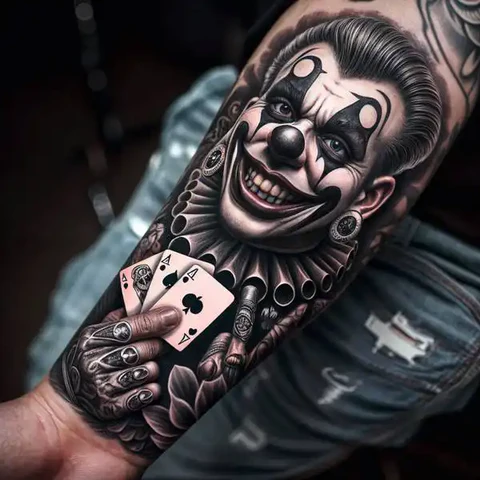 22 Sensational Clown Tattoo Ideas 6 The Darkside Of Entertainment2