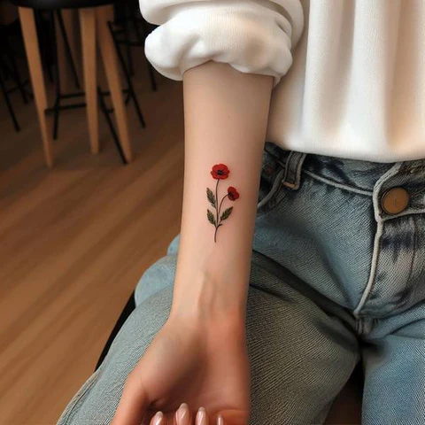 16 Pleasant Poppy Tattoo Ideas To Reveal Life’s Meaning! 10 Tinge Of Blood Sublime Red Poppy Tattoo