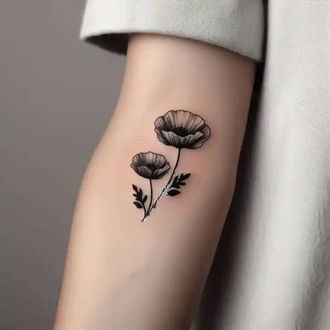 16 Pleasant Poppy Tattoo Ideas To Reveal Life’s Meaning! 2 Token Of Exclusivity2 Discreet Black And White Poppy Tattoo
