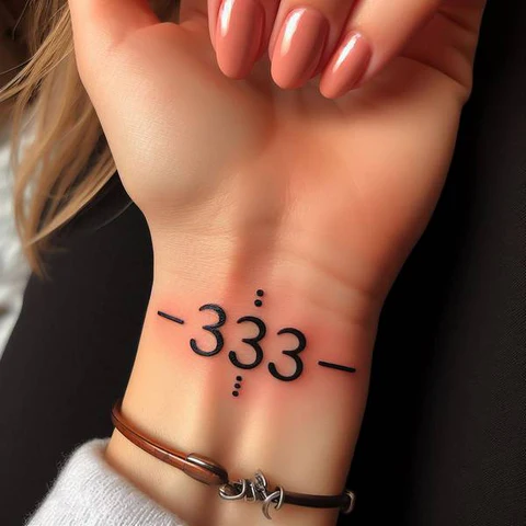 11 Thrilling 333 Tattoo Ideas To Enhance Your Creative Prowess! 2 Touch Of Elegance Discrete 333 Tattoo With A Glimpse Of Star 2