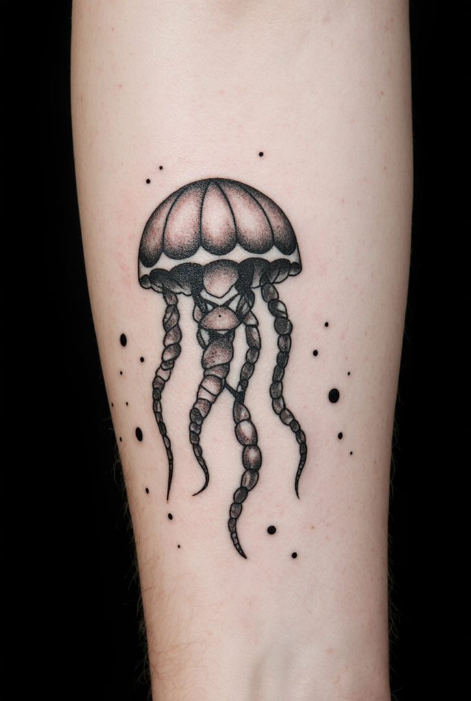 Traditional Jellyfish Tattoo