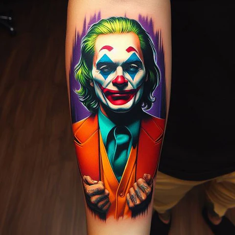 29 Fascinating Joker Tattoo Ideas 45 Traditional Joker Tattoo With Vibrant Hues
