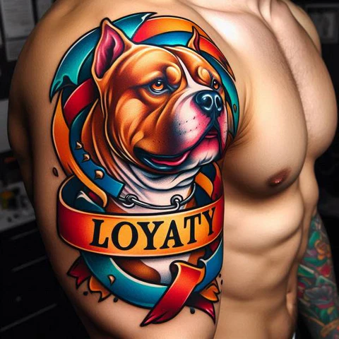 14 Glorious Pitbull Tattoo Ideas 24 Traveling Back In Time