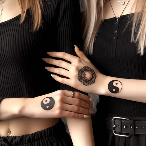 14 Thunderous Twin Flame Tattoo Ideas 9 Twin Flame Yin Yang Tattoo