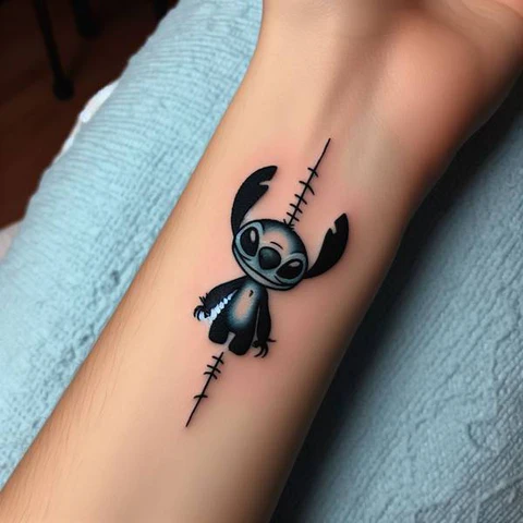 17 Charming Stitch Tattoo Ideas To Stimulate Your Brain! 23 Unusual Interpretation2 Outlined Evil Stitch Tattoo
