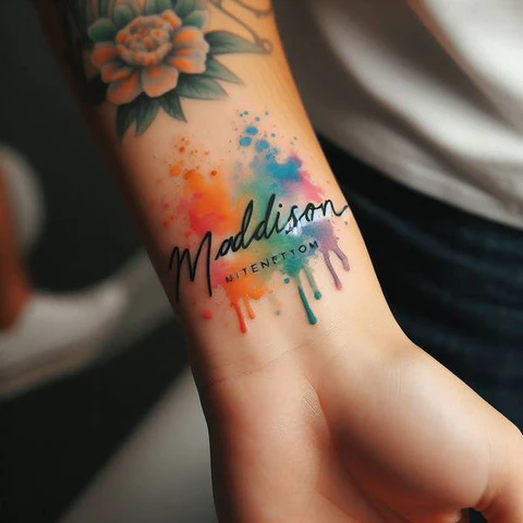 83 Classic Initial Tattoo Ideas To Stay With You Till Eternity! 25 Vibrant Watercolor Initial Tattoo With A Hidden Meaning