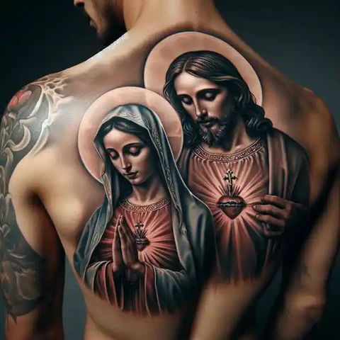 17 Sensational Virgin Mary Tattoo ideas 12 Virgin Mary And Jesus Tattoo The Power Of Two
