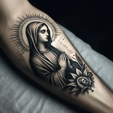 17 Sensational Virgin Mary Tattoo ideas 18 Virgin Mary Praying Tattoo An Amazing Tattoo For Hard Times