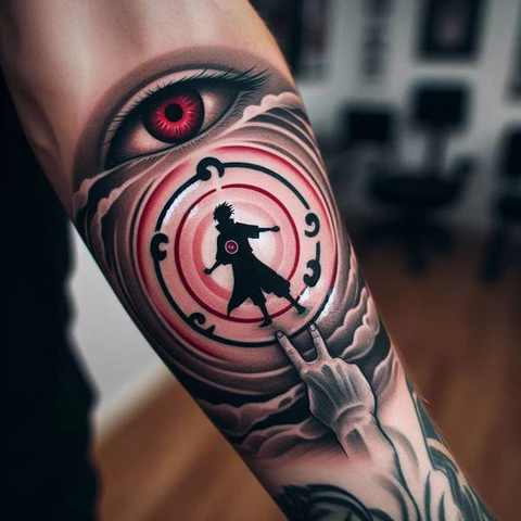Visceral Itachi Sharingan Tattoo 2