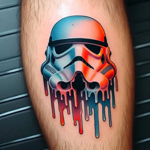Vivid Watercolor Star Wars Tattoo