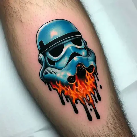 Vivid Watercolor Star Wars Tattoo3