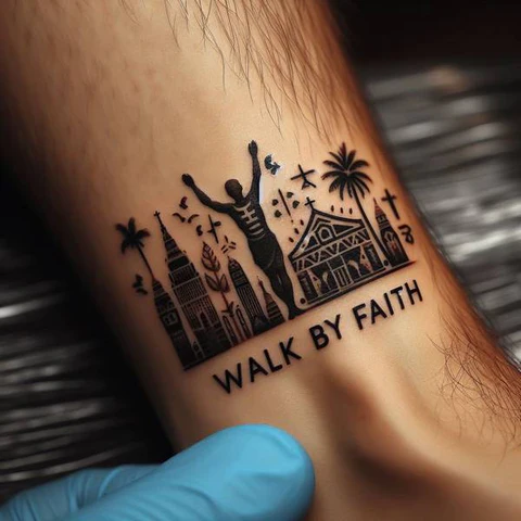 Walk by Faith tattoo