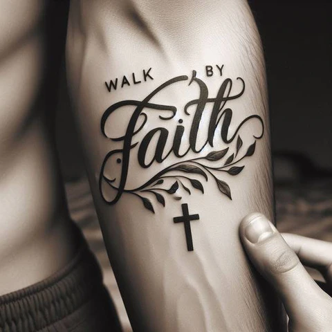 Walk by Faith tattoo2