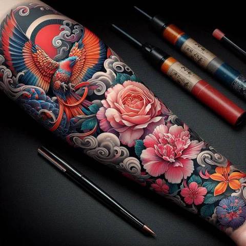 Watercolor Japanese Tatt