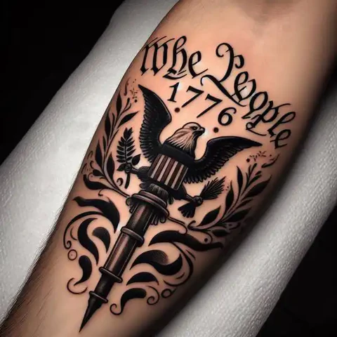 17 Rewarding Yet Meaningful We The People Tattoo Ideas 15 We The People 1776 Tattoo2