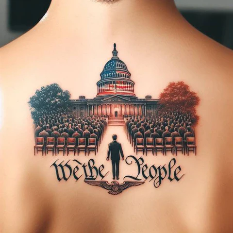 17 Rewarding Yet Meaningful We The People Tattoo Ideas 11 We The People Back Tattoo