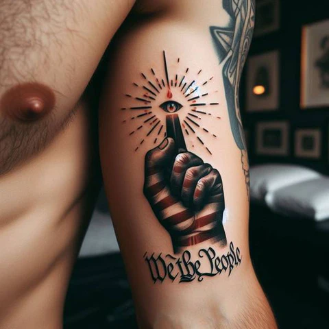 17 Rewarding Yet Meaningful We The People Tattoo Ideas 20 We The People Bicep Tattoo