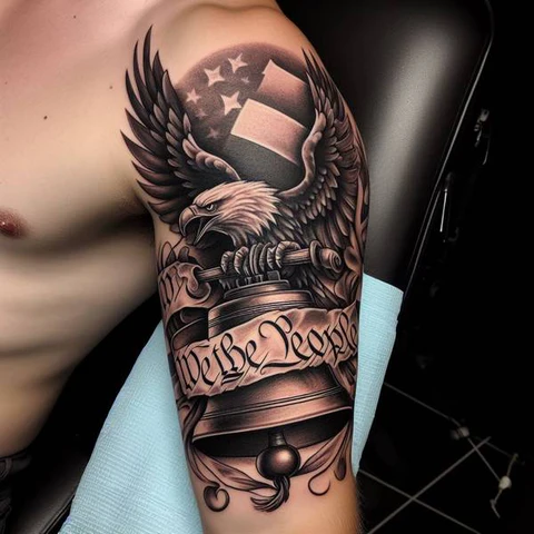 17 Rewarding Yet Meaningful We The People Tattoo Ideas 8 We The People Eagle Tattoo2