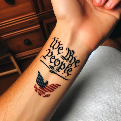 17 Rewarding Yet Meaningful We The People Tattoo Ideas 1 We The People Forearm Tattoo