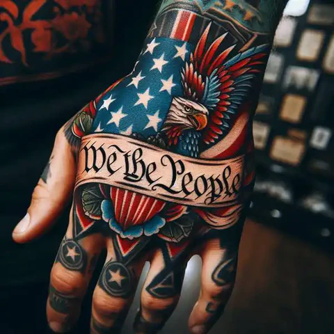 17 Rewarding Yet Meaningful We The People Tattoo Ideas 18 We The People Hand Tattoo