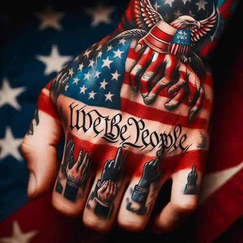 17 Rewarding Yet Meaningful We The People Tattoo Ideas 19 We The People Hand Tattoo2