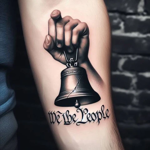 17 Rewarding Yet Meaningful We The People Tattoo Ideas 30 We The People Liberty Bell Tattoo2