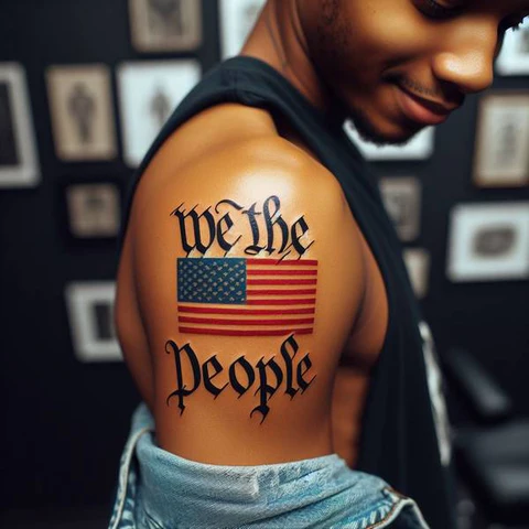 17 Rewarding Yet Meaningful We The People Tattoo Ideas 31 We The People Shoulder Tattoo