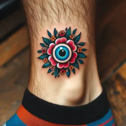 18 Engaging Evil Eye Tattoo Ideas 21 Whimsical Evil Eye Flower Tattoo