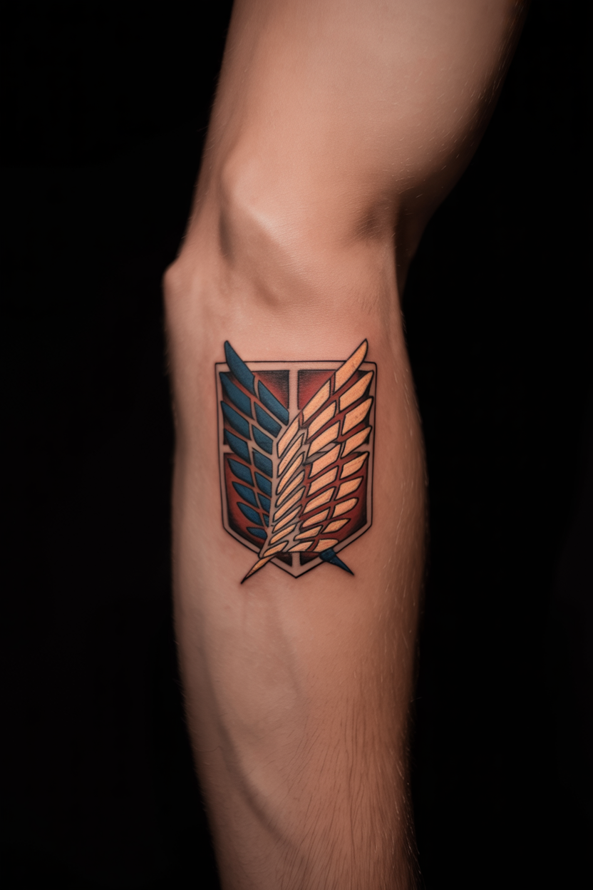 a photograph of a male outer forearm