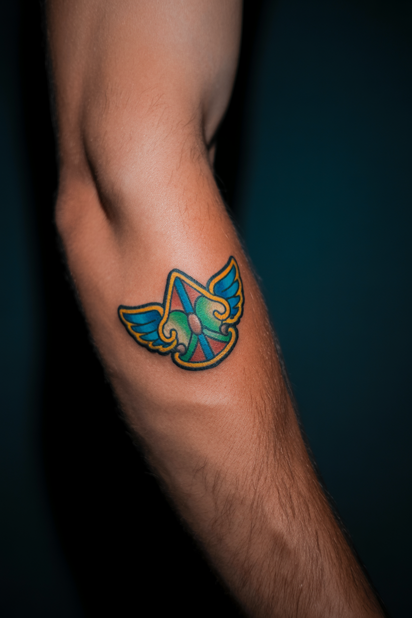 a photograph of a male outer forearm sho TcBruxlmSOaHY