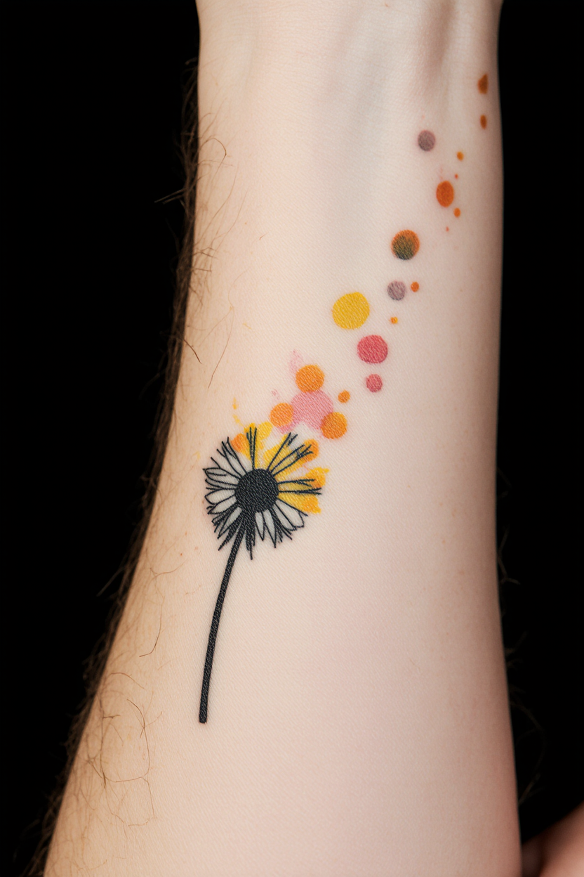 hyper realistic close up of a forearm isolated against a solid black background with only the tatto 6u9w5affzyk1icmgc2nh 3 1