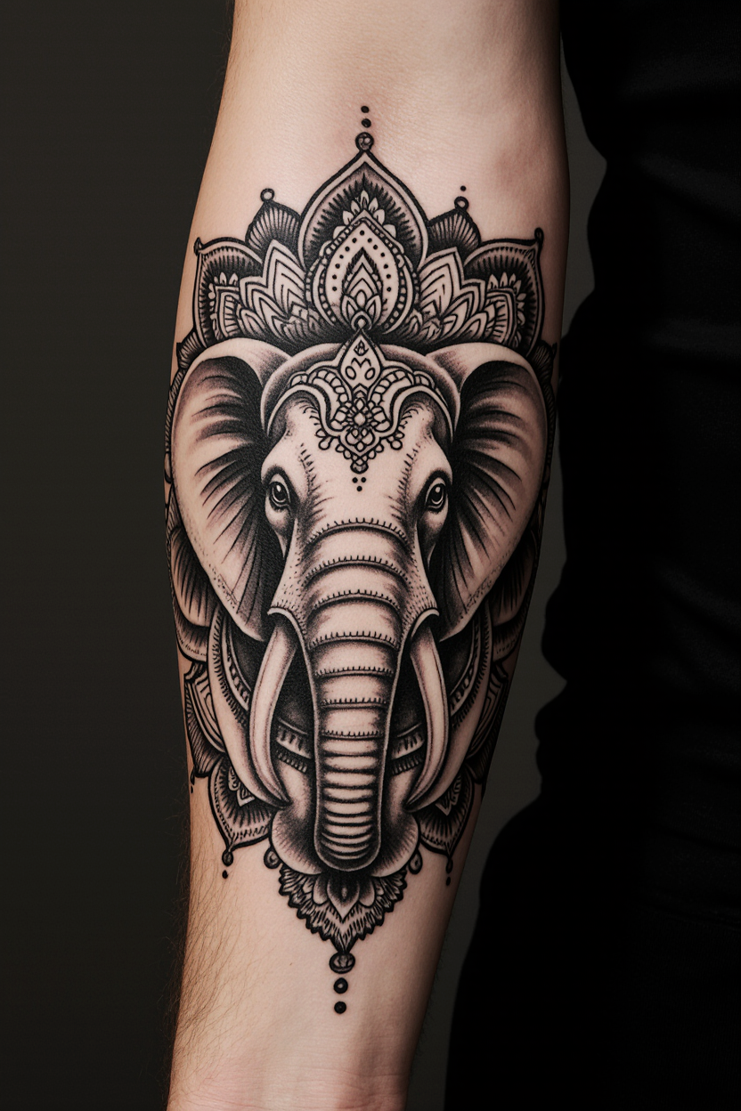 hyper realistic close up of a tattooed full arm isolated on a solid matte black background only the mz90qz78yclcgi2tbvmp 0