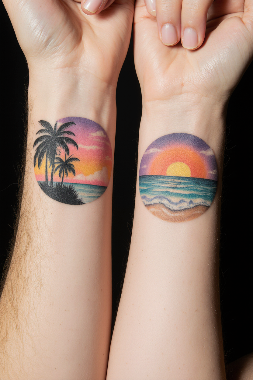 14 Beautiful Beach Tattoo Ideas 12 hyper realistic close