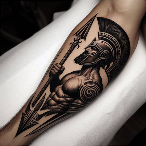 75 Meaningful Spartan Tattoo Ideas To Pump Your Blood With Adrenaline 16 Spartan Spear Tattoo